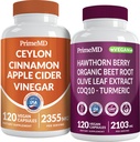 Cannella di Ceylon (1pk) e Ossido Nitrico (1pk) Supplemento Bundle - Potenti vitamine per Cuore, Metabolismo, Equilibrio, Circolo, Lipide e Supporto Immune - Non OGM, Vegan, Senza Glutine