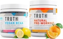 Verità Nutrizione naturale Atleto Workout Stack - Vegan BCAA (Pink Lemonade) + Preallenamento naturale (Orange Tangerine)