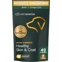 VetriScience Extra Forza Cuscinetti sani, Omega Plus Supplemento per cani, con Omega bilanciato 3, 6, 9, olio di pesce e biotina, salute della pelle, la crescita del cappotto e lucentezza, Duck, 40 conte