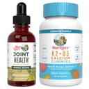 MaryRuth Organics Joint Health Liquid Drops & Vitamin K2+D3 Gummies (Peach Mango and Apricot) | Progetto Etichetta verificato | Vitamine per Calcio, Giunti e Supporto Bone | Vegan, Non OGM, Gluten Free