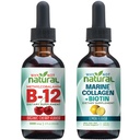 Perché non naturale B12 gocce e collagene marino liquido con biotina