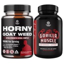 Bundle of Horny Goat Weed with Black Maca Root, Tongkat Ali, Saw Palmetto & Panax Ginseng Extract for Stamina & Energy and Extra Strength Testosterone Booster - Integratore di ingrandimento del muscolo per gli uomini
