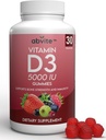 Vitamina D3 5000IU supplemento Gummies. Senza glutine e senza aromi artificiali. Supporta la salute e l'immunità. Made in USA .30 Conteggio (30 giorni di alimentazione)