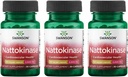 Swanson Nattokinase 2000 Unità Fibrinolitiche 100 Milligrammi 30 Capsule Enzime (3 Confezione)