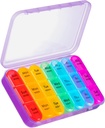 ASprink Pill Organizer 3 volte al giorno, Large Pill Case con 21 Compartment Travel Pill Organizer, per tenere vitamine, Medicina