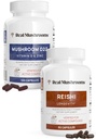 Funghi reali Vitamina D2, Zinco (120ct) e Reishi 415 (90ct) Bundle con Chaga - Supporto naturale per l'immunità, il sonno migliore e il relax - Vegan, senza glutine, non OGM, estratti di funghi biologici