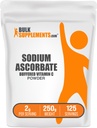 BulkSupplements.com Polvere di ascorbuto di sodio - per il supporto immunitario, vitamina C di ascorbato di sodio - vitamina C tamponata, senza glutine, 2g per porzione, 250g (8.8 oz) (pacchetto di 1)