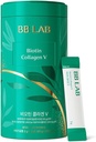 BB LAB Powder Collagen, SF3X-7 serie intensiva, Made in Korea, 30 Sticks (Biotin Collagen V), Verde