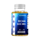 Vitamatic BCAA Gummies - Branch Catena Aminoacidi Supplementi - Peach Flavor - 600mg per Serving - 60 Vegan Pectin Basato Gummies (1 Bottiglia)