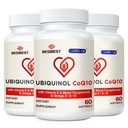 Ubiquinol CoQ10-600mg-Softgel, Active Coq10 Ubiquinol Supplemento con vitamina E & Omega 3, 6, 9, alto assorbimento-Coenzima-Q10, potente antiossidante per la produzione di energia, testato, contante 180