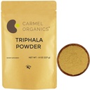 CARMEL ORGANICS Triphala Powder (8 once) per il supporto digestivo | Nessun Preservativo Aggiunto | Equal Blend of Harad, Baheda & Amla Fruits