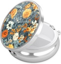 Nipichsha Pill Box, Piccolo Caso Pillola per il Purse & Pocket, Cute Travel Medicine Organizer, Porta contenitore di medicina portatile per tenere vitamine, Medicina, Olio di pesce & Supplemento, B05-Beautiful Fiori