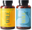 Wile Perimenopause Support & 40+ Periodo Support, 2-Pack, PMS Relief & Menopause Supplementi per le donne, (2) Bottiglie di 60 capsule Ogni, 120 Totale