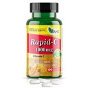 America Medic & Scienza Rapid-C 1000mg Vitamina C Supplemento (1 Confezione di 100 compresse) Energy Booster, Supporto giornaliero del sistema immunitario, Antiossidante | Vegan, acido ascorbico non OGM per gli uomini adulti e le donne