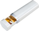 Organizzatore di pillole di viaggio di Betife Settimanale 7 giorni, scatola di pillole giornaliere compatta, custodia di medicina portatile, supporto di pillole carino per integratori di vitamine, organizzatore di pillole a cassetto-salito (bianco della farina)