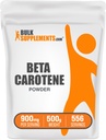 BulkSupplements.com Beta Carotene Polvere - Beta Carotene Supplemento, Vitamina A Supplemento per Immune e Vision Support - Gluten Free, 900mg per Serving, 500g (1.1 lbs) (Pack of 1)