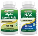 Migliori naturali alfa acido lipoico 300 mg & NAC 600 mg