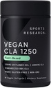 Ricerca sportiva Vegan CLA - 1250mg con acido linoleico coniugato attivo per gli uomini e le donne | Non OGM, Soy & Gluten Free - 80% (90 Softgels)