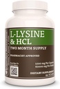 Alimentazione di Remedy L-Lysine HCL | 1.000 mg, 60 Vegan Capsule Aminoacido Integratore alimentare | Fornitura di due mesi