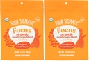 Four Sigmatic Focus Blend 7 Superfoods Adaptogen Blend Mix with Lion's Mane, Cordyceps, Rhodiola, Bacopa & Mucuna | Produttività & Creative Support | Decaf & Dissolves Facilmente | 30 Servings (Pack of 2)