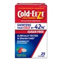 Cold-EEZE Sugar-Free, Natural Wild Cherry Zinc Lozenges, Omeopatici Cold Remedy, abbrevia il freddo comune, Sore Throat, Cough, Congestion & Post Nasal Drip, 25 Ct