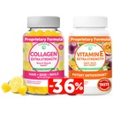 Lunakai Collagen e Vitamina E Gummies Bundle - Integratori Anti OGM per Uomini e Donne - Gomma Naturale con Vitamina C & 250 mg VIT naturale E