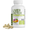 Bronson Liver Detox Advanced Detox & Cleansing Formula Supporta la funzione di fegato di salute con cardo di latte, radice di dadelion, curcuma, foglia di carciofo & di più, non OGM, 360 capsule vegetariane