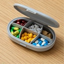 6 scomparti scatola di pillole, Moisture Proof Pill Case, Organizzatore di pillole di viaggio per borsa da tasca, Scatola di vitamina della medicina portatile quotidiana, Scatola di olio di pesce, organizzatori di pillole