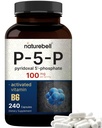 NatureBell P5P Vitamina B6 100mg Per Serving, 240 capsule | Piridoxal 5 Integratori fosfati – Vitamine B essenziali per la salute del cervello e della memoria – Non OGM