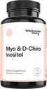 Myo-Inositol & D-Chiro Inositol Supplemento per le donne | Integratori di fertilità per l'equilibrio ormonale & Ovarian Health Support | Myoinositol | Ideal 40:1 Ratio | 90 Serve