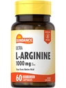 Sundance L-Arginina 1000mg Capsule | 60 Count | Supplemento gratuito di aminoacidi forma | Non OGM e Gluten Supplemento gratuito
