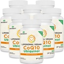 1000mg Liposomal CoQ10 Ubiquinol, 480 Vegan Softgels, Alto assorbimento Ubiquinol CoQ10 Supplemento, Forma antiossidante attiva di Coenzyme Q10 per la funzione del cuore e la produzione di energia