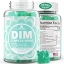 Supplemento DIM Donne 400mg, Integratore di estrogeni per le donne, Zucchero DiM Gummies per gli uomini e le donne + Biotina, Olio di lino, Burdock, Calendula, BioPerine per l'equilibrio dell'ormone, Menopause & Prostate 120Cts
