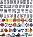 Lettere Numeri e decorazioni sportive Charms, Pallacanestro Baseball Hockey Softball Calcio Regalo di calcio per ragazzi Bambini adolescenti e adulti