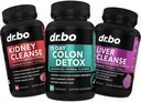 Colon, Kidney & Liver Cleanse Detox Support Supplemento - 15 giorni Pulire Intestinal Pills & Probiotic per Bloating & Daily Constipation Relief - Aiuto Controllo della vescica, Tratto urinario & Gallbladder Salute