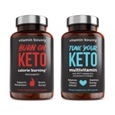 Vitamina Bounty sintonizza il Keto e brucia su Keto Bundle - Keto Multivitamin, Calorie che brucia per le donne e gli uomini, Premium Raspberry Ketones, Energy Support - Bundle 60 Capsule Every