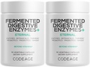 Supplemento 3 mesi di alimentazione - 14 enzimi digestivi, probiotici, prebiotici, botanici fermentati, enzimi multi pancreatici piantati - 1 capsula al giorno - 2-Pack