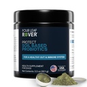 Quattro Leaf Rover Protect - Probiotici per Cani - Veterinario Formulato - con Prebiotici Naturali e Antiossidanti - Detoxification & Gut Health - 30 Day Large Dog Supply