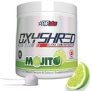 EHP Labs OxyShred Non Stimulant Pre Workout Powder - Stim Free Pre Workout, Caffeine Free Preworkout per Uomini e Donne - Non Stim Preworkout - Zucchero Free Energy Powder - Mojito, 60 Servings