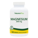 NaturesPlus Magnesio - 200 mg, 180 compresse - Vegetariano, Senza glutine - 180 porzioni
