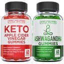 60 Keto Apple Cider Vinegar Gummies Perdita di peso avanzata + 60 Ashwagandha Gummies - 1500MG Ashwagandha Per Serve