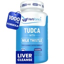 TUDCA 1000mg Supporto per Detox & Gallbladder – Latte Thistle & Pterostilbene ha migliorato il sale per la pulizia del fegato, il flusso sano del bile e la salute digestiva (60 capsule vegane)