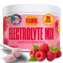 Dr. Price’s Electrolyte Mix | Polvere di idratazione senza zucchero con 72+ Minerali Trace | No Zucchero, Rapido Dissoluzione Elettroliti Polvere Packets | Raspberry, 90 Serve
