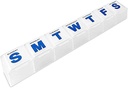 Organizzatore di pillole settimanali - Pillola Extra Grande, Medicina, Scatola dell'organizzatore della vitamina, Settimanale, Contenitore di Planner giornaliero con lettere facili da leggere, BPA Free - Custodia giornaliera del contenitore della pillola di viaggio 7 giorni