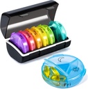 Organizzatore di pillole settimanali contenitore di medicina, rotondo Pills Case Organizer 7 giorno 3 volte al giorno con grandi scomparti, BPA gratuito Separatore di farmaci per mantenere la vitamina, Fish Oils, supplemento