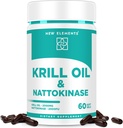 Nattokinase Supplemento 4000 FU Organic con Antarctic Krill Oil Omega 3 Softgels 2000mg | DHA | EPA | Nattokinase Derivato dal giapponese Natto | Cardiovascolare & Heart Health Support | 60 Softgels