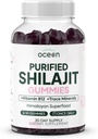 Organici Ocean Shilajit per gli uomini e le donne - Supplemento naturale con vitamina B12, cromo e selenio per l'invecchiamento-defying, energia, supporto dell'ormone e altro ancora - 60 Shilajit Gummies