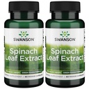 Estratto di foglie di spinaci di Swanson - Supplemento di erbe Promozione della salute generale - Green Foods Formula w/Beneficial Thylakoids & Chlorophyll - (60 capsule di verdure, 650 mg ogni) (2 confezione)