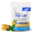 Silver Biotics Colloidal SIlver Lozenges | 60 PPM Ag4O4 SilverSol | Supporto immunitario + Throat Soothing Lozenges | Manuka Honey | 21 Count