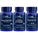 Estensione della vita Due-Per-Day Multivitamin, 60 capsule | BioActive Complete B-Complex, 60 capsule | Vitamina D3 125 mcg (5000 IU), 60 softgels | Bone & immunitaria salute, energia e il metabolismo di sostegno